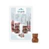 Cartão promocional com dois ursinhos de chocolate (Produção)