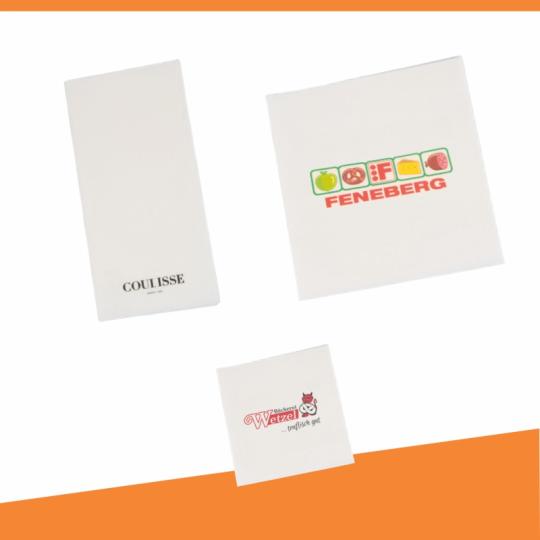 Customised 1-ply napkins...
