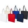 Bolsa de algodón con fuelle reciclado GRS de 140 g/m² Madras