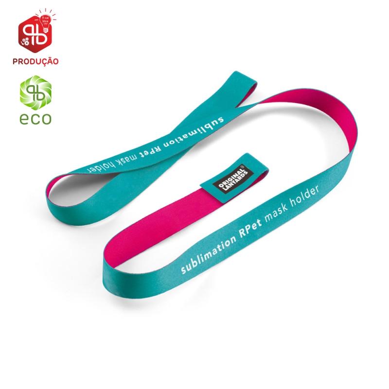 Lanyard de sublimação com velcro RPet (Produção)