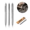 Ballpoint pen in 53% recycled stainless steel with Chris clip