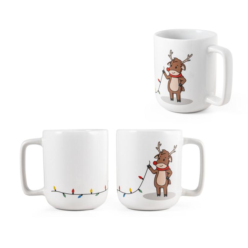 Caneca com impressão natalícia 330 mL Reindeer