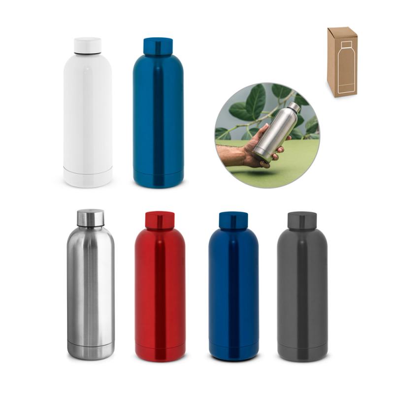 Botella de acero inoxidable reciclado 550 ml Odin Metálico
