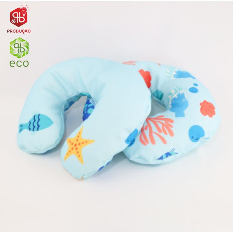 Coussin de voyage en Rpet avec flocons de remplissage (Production)