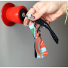 Porta-chaves fita poliéster Rpet com argola (Produção)