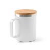 Tasse en acier inoxydable recyclé avec couvercle en bambou 420 ml Lauda