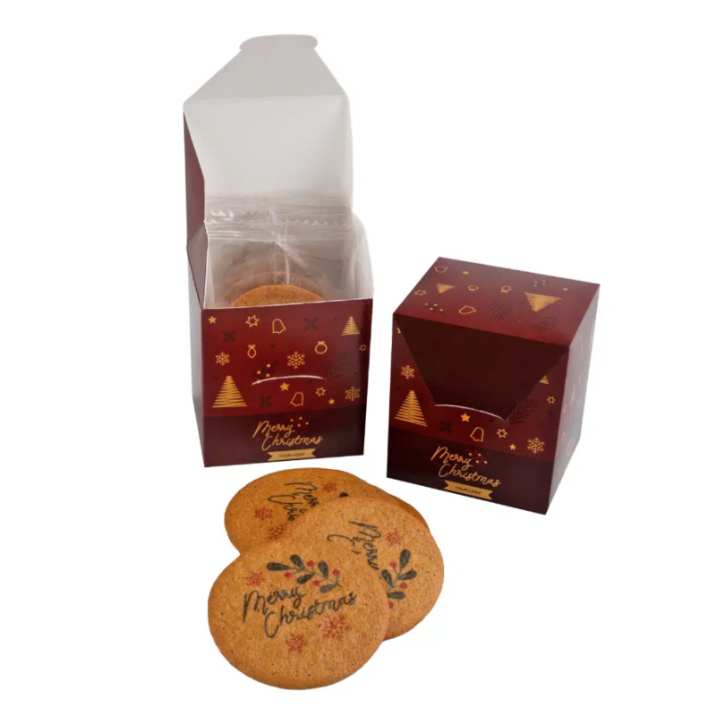 Pack de 6 biscoitos numa caixa (Produção)