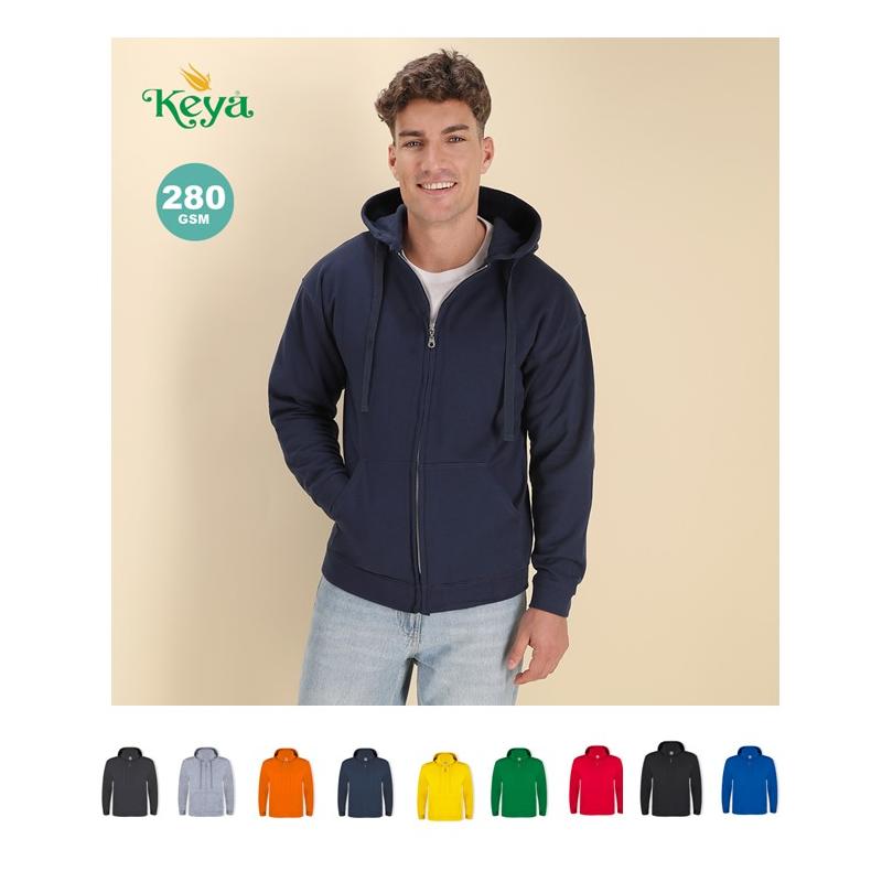 Sweatshirt de Adulto com Capuz e Fecho Keya
