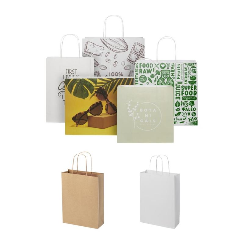 Saco de papel Kraft com alças torcidas médio (Produção)