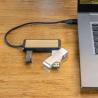 Dual-input USB hub Link RCS made of bamboo and recycled plastic