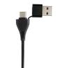 Hub à double entrée USB Link RCS en bambou et plastique recyclé