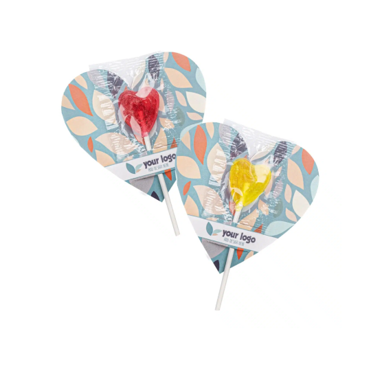 Lollipop heart with card...