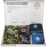 Sample box of hats and accessories for sublimation