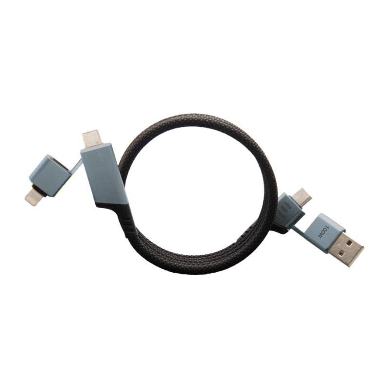Câble de chargement magnétique ultra-rapide RPET de 100 W 4 en 1 C52 SCX.design®