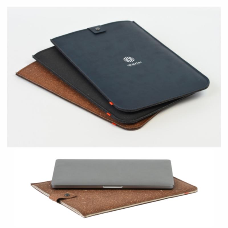 Housse pour ordinateur portable 14" en cuir recyclé