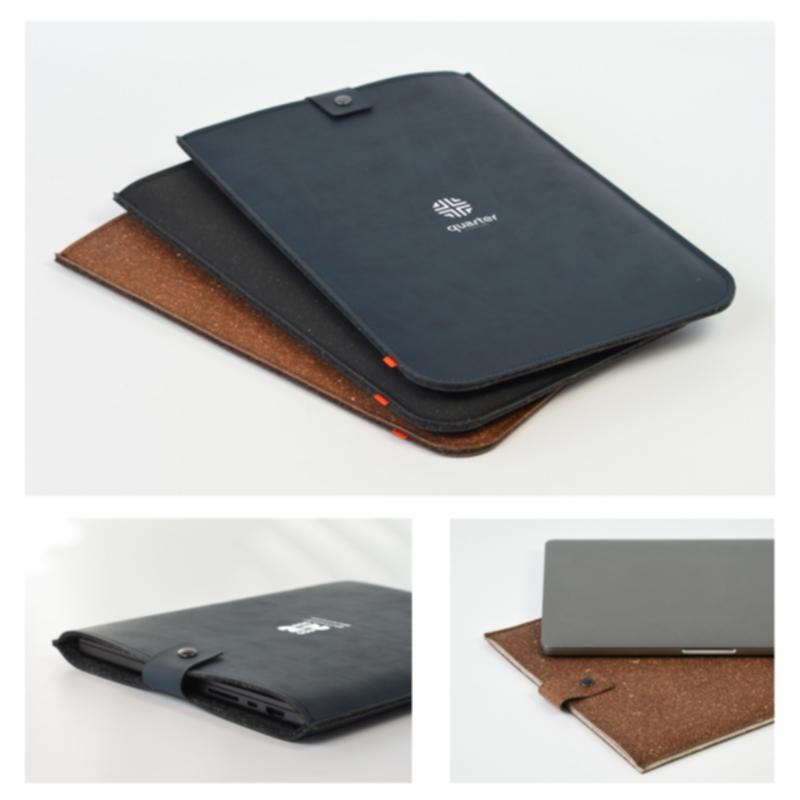 Housse pour ordinateur portable 16" en cuir recyclé