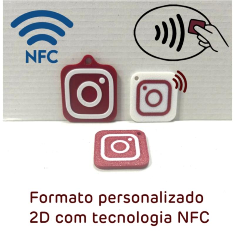 Brinde 2D em formato personalizado com tecnologia NFC (Produção)