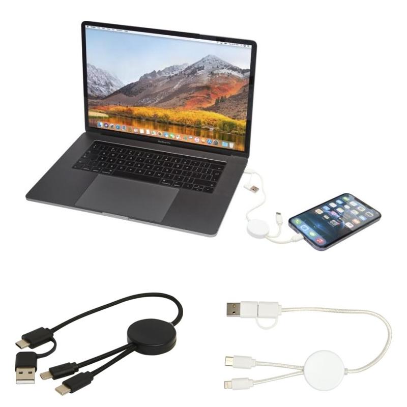 Cable de Sincronización de Datos y de Carga Rápida de 27 W de 30 cm de Plástico Reciclado 5 en 1 Citala
