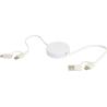 40W 90cm Recycled Plastic 5-in-1 Citala Retractable Data Sync and Fast Charging Cable