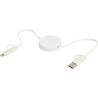40W 90cm Recycled Plastic 5-in-1 Citala Retractable Data Sync and Fast Charging Cable