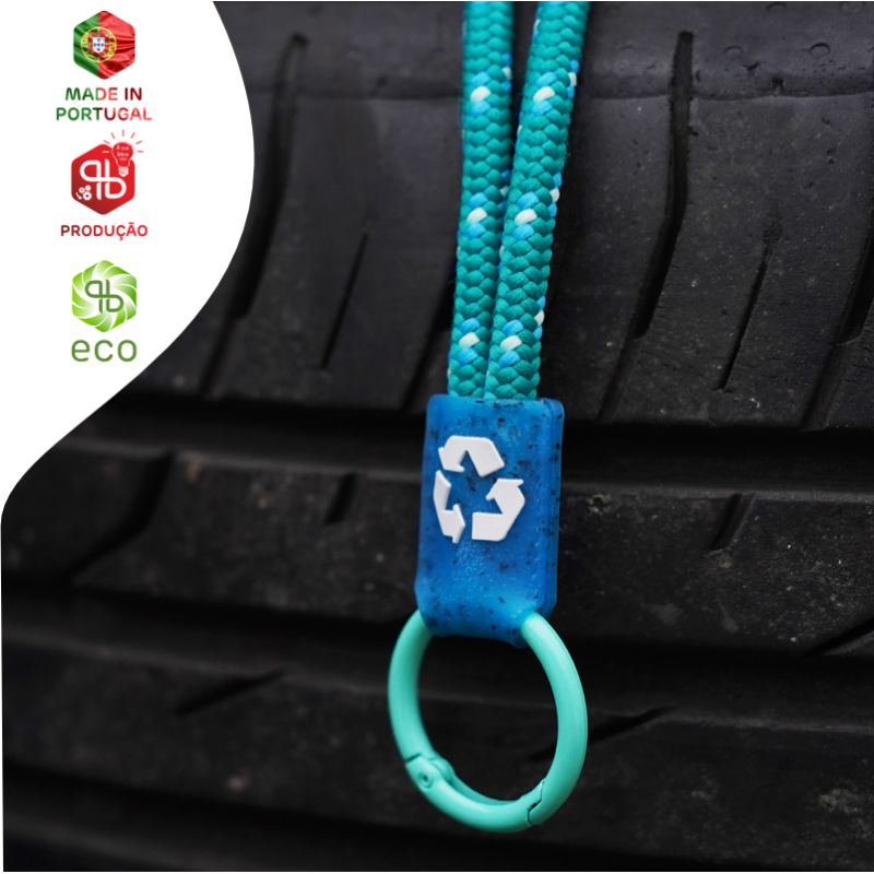 Nautical lanyard with recycled rubber (Production)