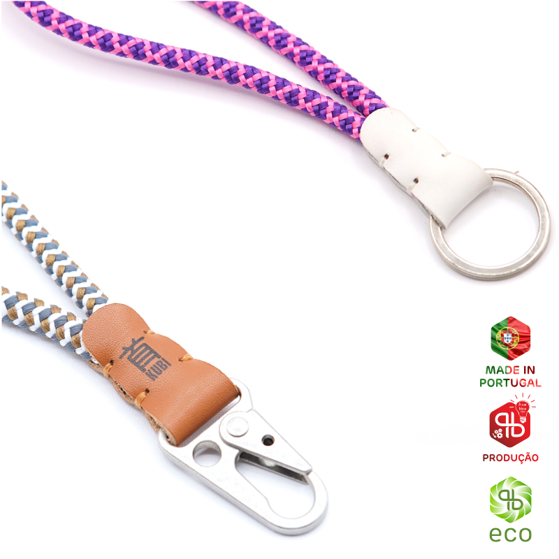 Lanyard Náutica com etiqueta de couro (Produção)