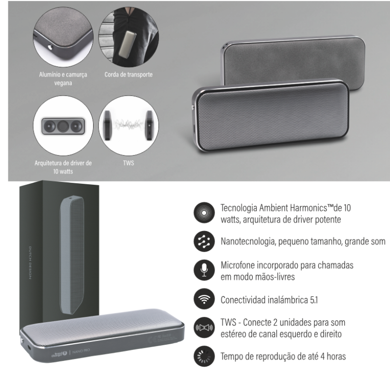 Coluna Inalámbrico Nano BrandCharger®