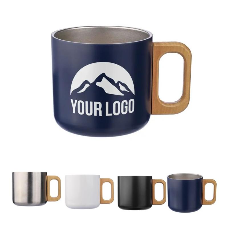 Double-walled mug in recycled stainless steel 400 ml Dwight
