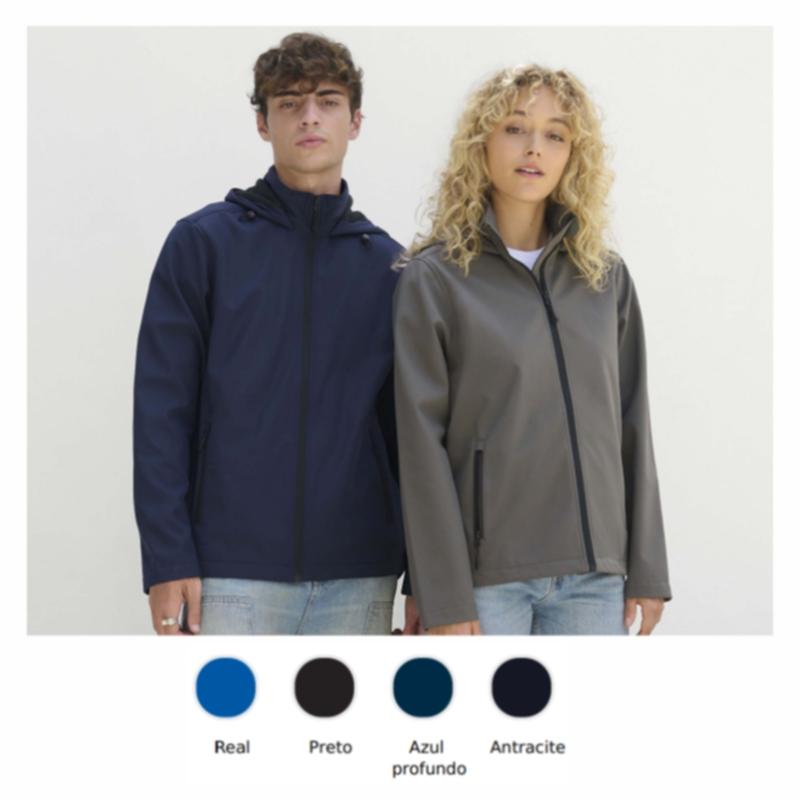 Chaqueta softshell con capucha de hombre y mujer Race Sols®