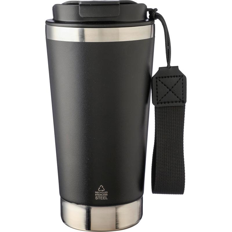 Recycled stainless steel cup with double wall 500 ml Kayla