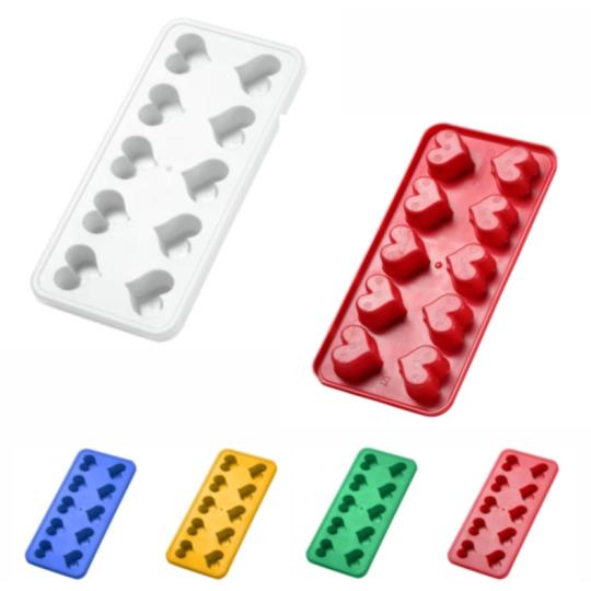 Heart-shaped ice tray