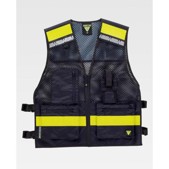Waistcoat with mesh and...
