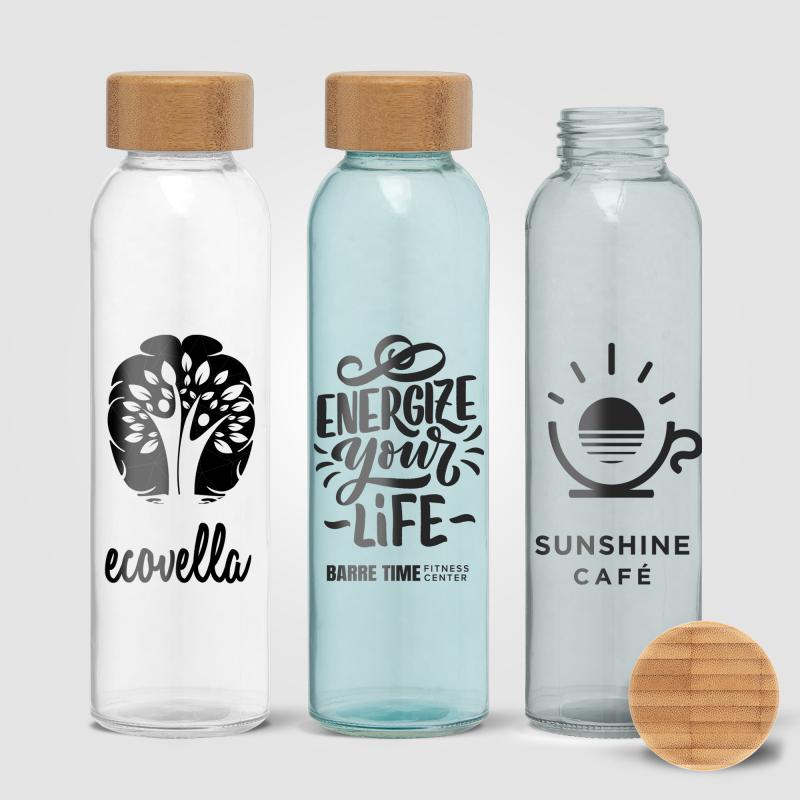 500 ml glass bottle with bamboo lid Alpine