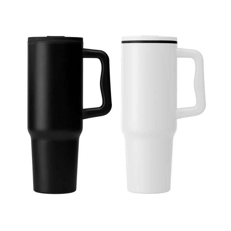 Copo de aço inoxidável reciclado de parede dupla de 1180 ml com palhinha Polar Pro
