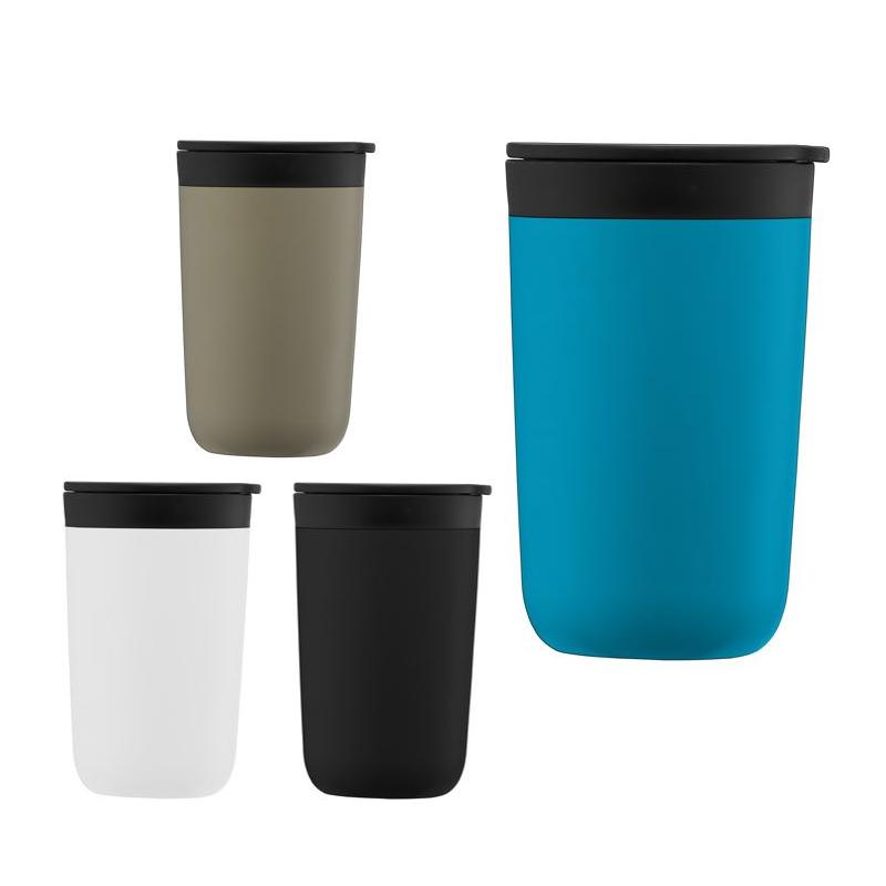 Gobelet à double paroi de 415 ml avec revêtement en PP recyclé Discovery