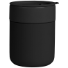 295 ml matte ceramic and silicone mug with Obsidian lid