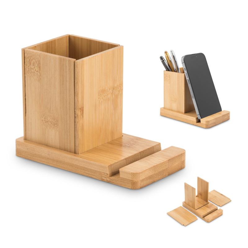 Ensemble de bureau avec support pour téléphone portable et gobelet Erwin