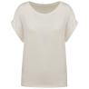 T-shirt eco-responsável com mangas com dobra de senhora