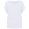 T-shirt eco-responsável com mangas com dobra de senhora
