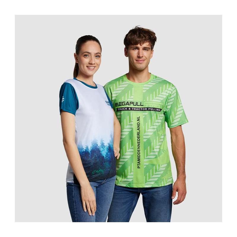 Camiseta de poliéster con tacto de algodón sublimada (Producción)