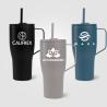 Vaso para pajita de acero inoxidable reciclado - 890 ml Majesty