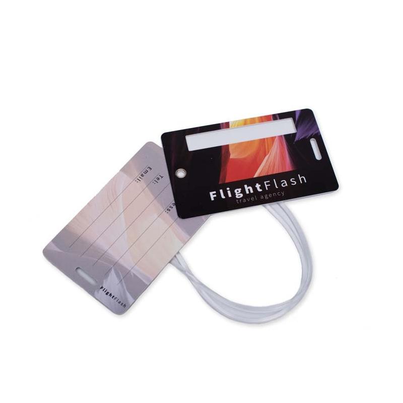Etiqueta de equipaje en PVC rígido a colores (Producción)