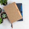 Bloco de Notas A5 com capa em RPU suave e suporte para esferográfica Softnote