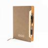 A5 Notepad with soft RPU cover and Softnote ballpoint pen holder