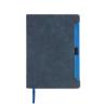 Bloco de Notas A5 com capa em RPU suave e suporte para esferográfica Softnote