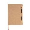 Bloco de Notas A5 com capa em RPU suave e suporte para esferográfica Softnote