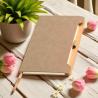 Bloco de Notas A5 com capa em RPU suave e suporte para esferográfica Softnote