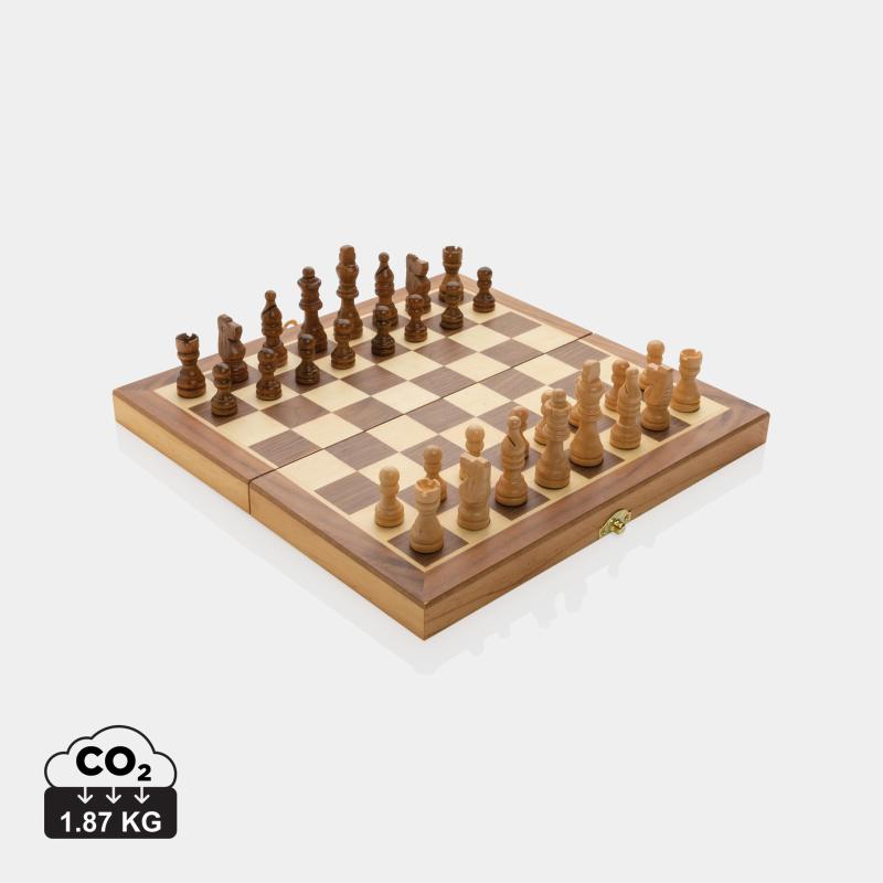 Luxury wooden folding chess set