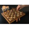 Luxury wooden folding chess set