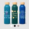 Garrafa com tampa de bambu e aço inoxidável reciclado de 590 ml Eden